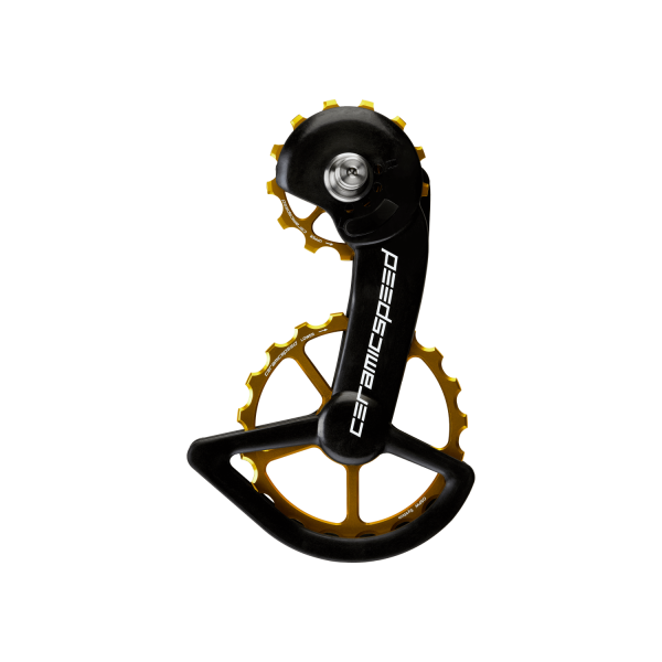 CeramicSpeed OSPW Shimano 9100/9150/8000SS/8050SS Oversized aizmugurējā pārslēdzēja rullīši ar kāju | Standard | Gold