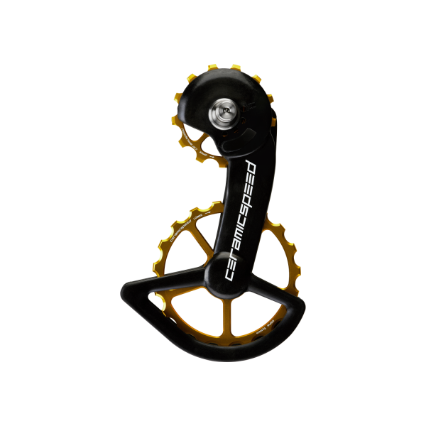 CeramicSpeed OSPW Shimano 9100/9150/8000SS/8050SS Oversized aizmugurējā pārslēdzēja rullīši ar kāju | Coated | Zelts