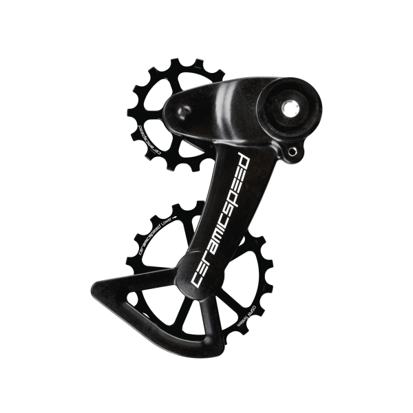 CeramicSpeed OSPW SRAM Eagle AXS Oversized aizmugurējā pārslēdzēja rullīši ar kāju | Standard | Melna