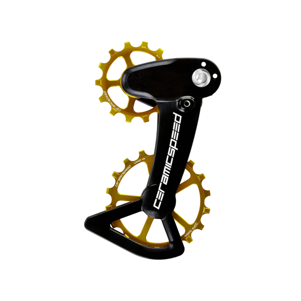CeramicSpeed OSPW X XT/XTR Oversized aizmugurējā pārslēdzēja rullīši ar kāju | Coated | Zelts