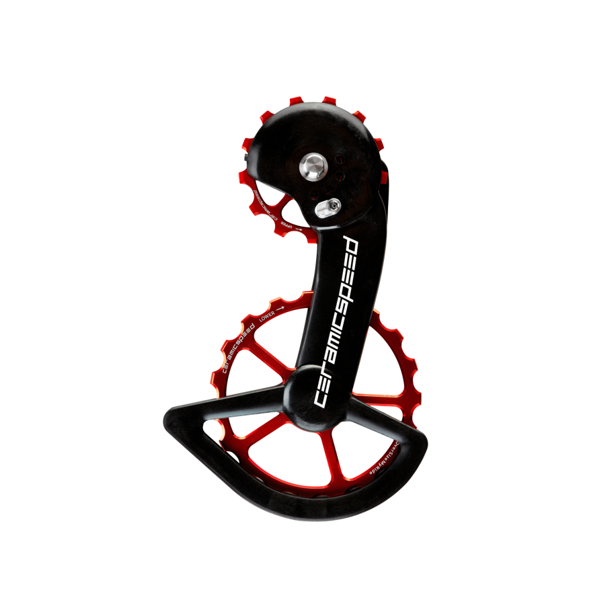 CeramicSpeed OSPW X GRX810/815 + RX800/805 Oversized aizmugurējā pārslēdzēja rullīši ar kāju | Coated | sarkans