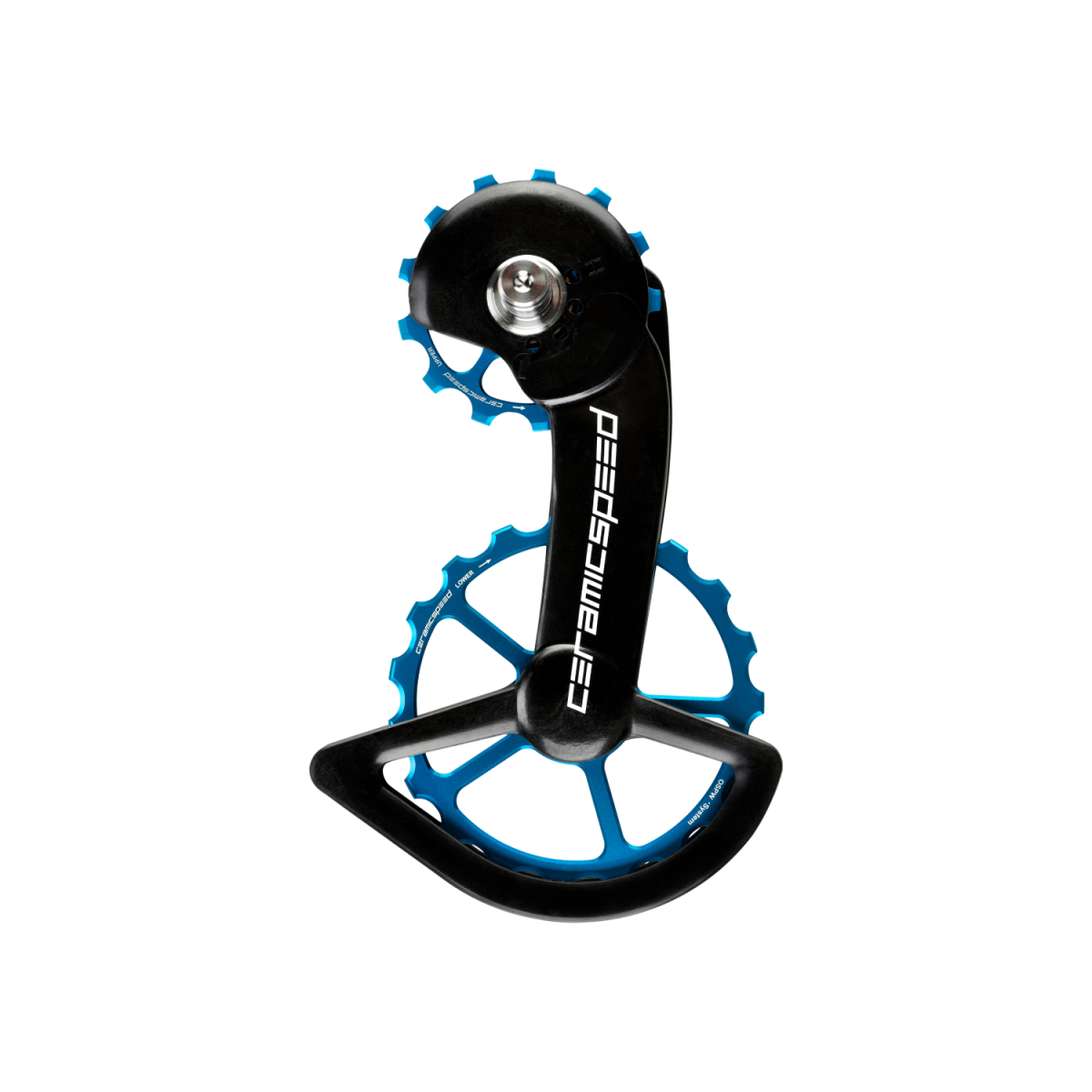 CeramicSpeed OSPW Shimano 9100/9150/8000SS/8050SS Oversized aizmugurējā pārslēdzēja rullīši ar kāju | Standard | Blue