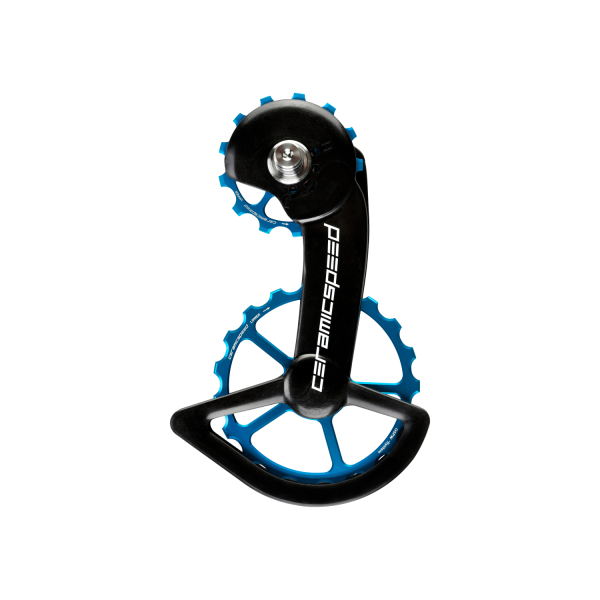 CeramicSpeed OSPW Shimano 9100/9150/8000SS/8050SS Oversized aizmugurējā pārslēdzēja rullīši ar kāju | Coated | zils