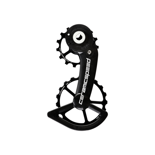 CeramicSpeed OSPW SRAM Rival AXS Oversized aizmugurējā pārslēdzēja rullīši ar kāju | Standard | Black