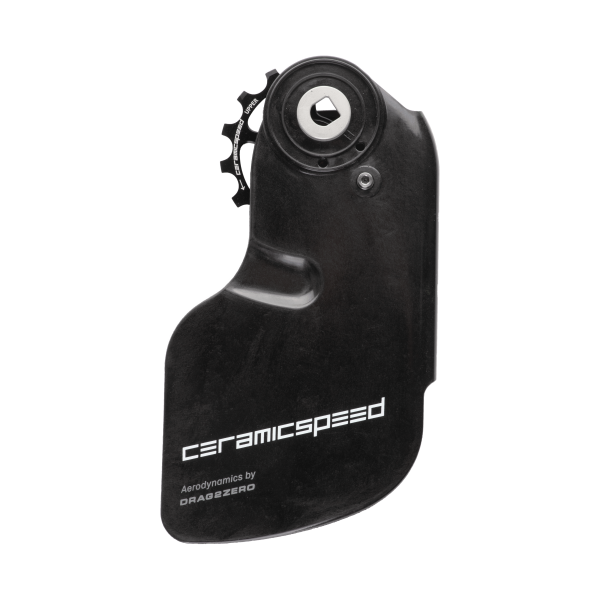 CeramicSpeed OSPW Aero SRAM Red/Force AXS Oversized aizmugurējā pārslēdzēja rullīši ar kāju | Coated | melns