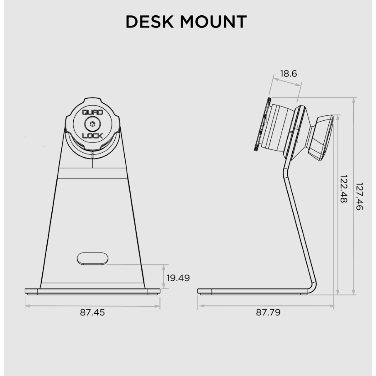 Quad Lock® v2 Home/Office - galda stiprinājuma turētājs