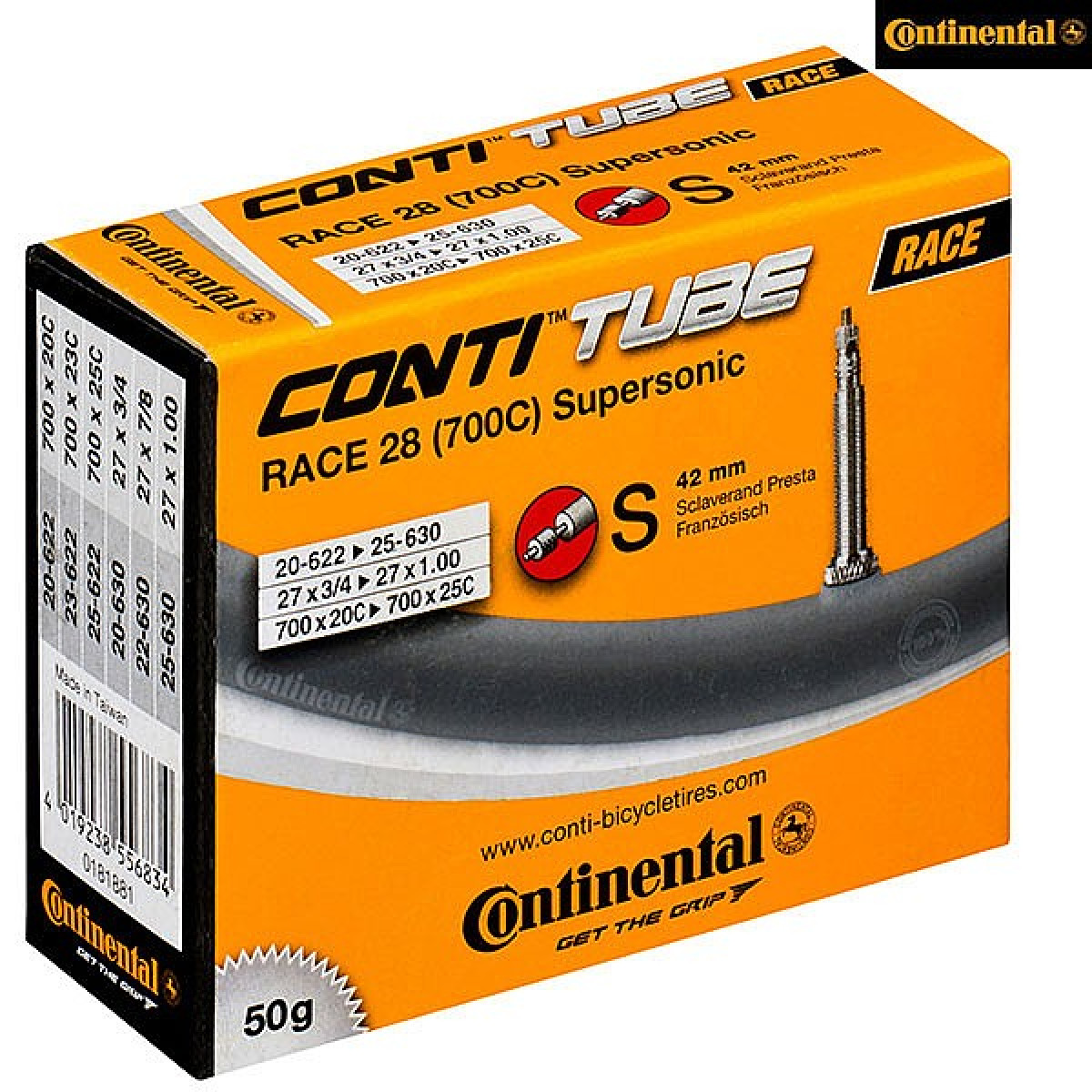 Continental Race 28" Supersonic kamera | SV | 18/25-622/630