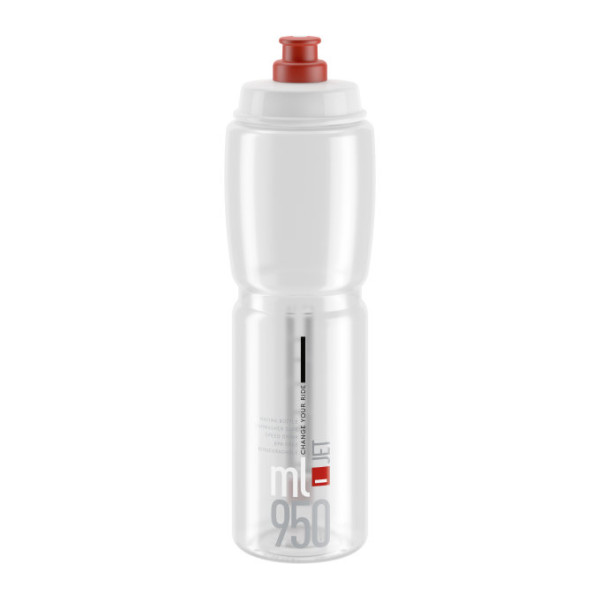 Elite Jet pudele 950 ml | Caurspīdīga - sarkana