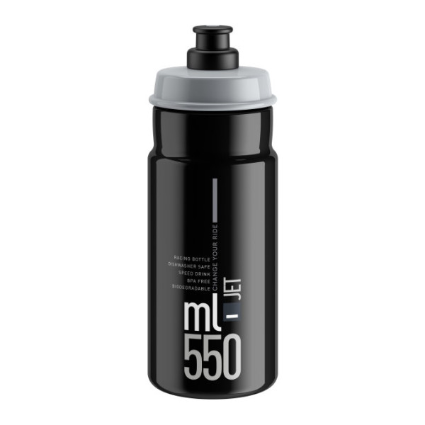 Elite Jet pudele 550 ml | Melna - pelēka