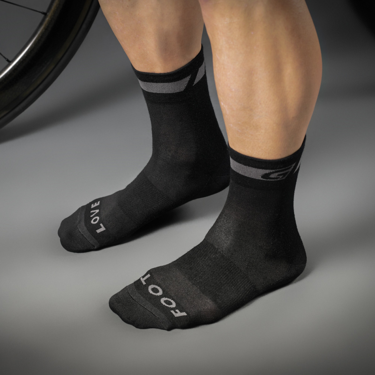 GripGrab Merino zeķes regulāra piegriezuma | Black