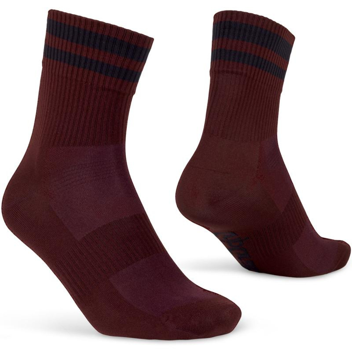 GripGrab Original Stripes Crew zeķes | Tumši sarkanas