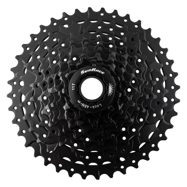 SunRace CSM980 kasete, 9 ātrumi | Melna