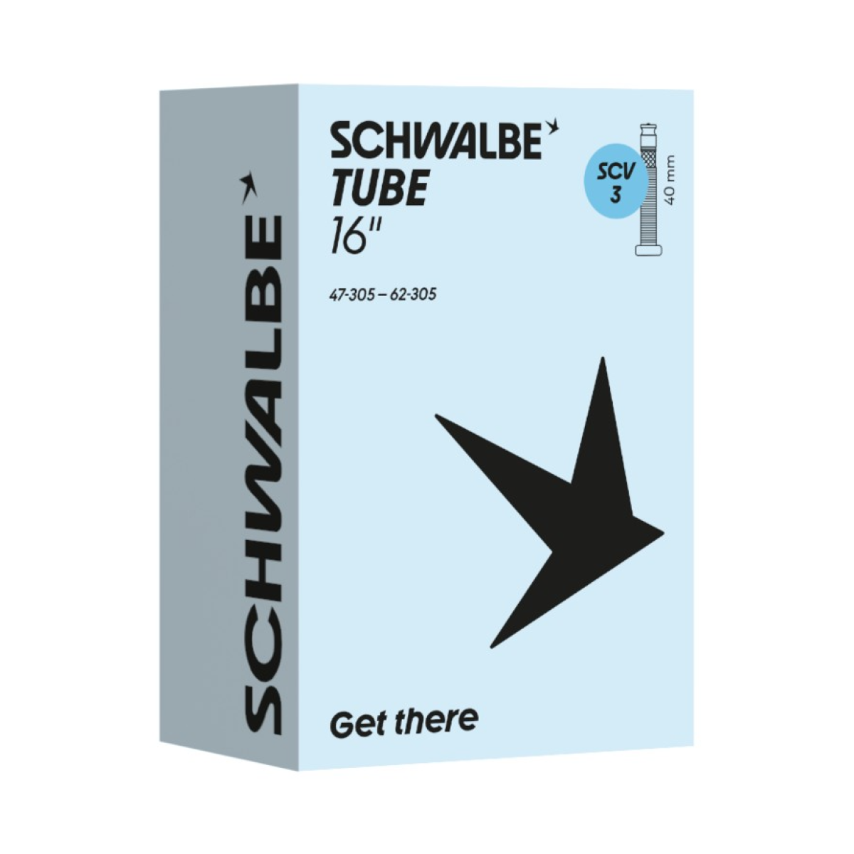 Schwalbe 16" kamera 3 | SCV CLIK Valve 40 mm | 47/62-306