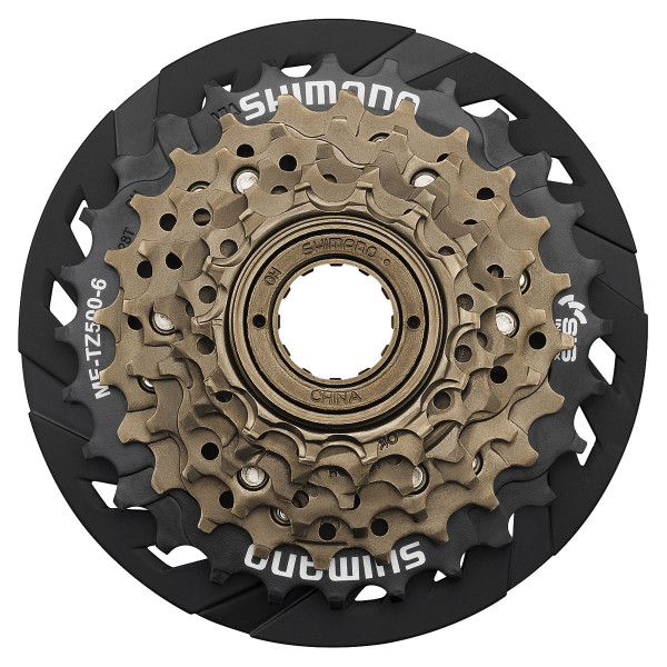 Shimano Tourney MF-TZ500-CP kasete, 6 ātrumu, ar spieķu aizsardzību