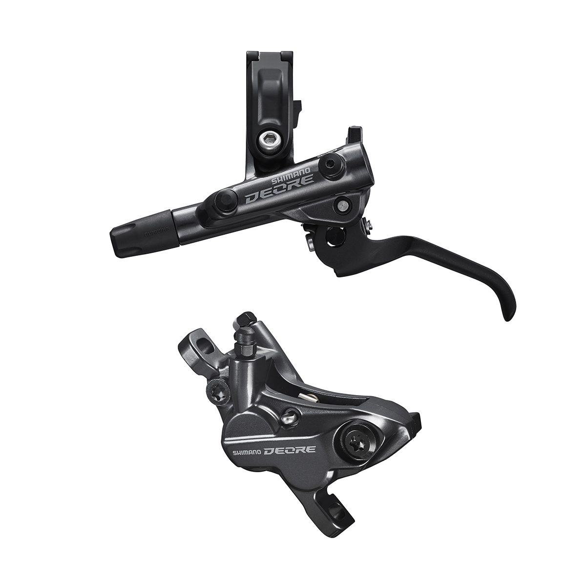 Shimano Deore BL-M6100 hidraulisko disku bremžu rokturis ar BR-M6120 suportsmentu | Kreisā | Priekšējā | Metāliskā krāsā