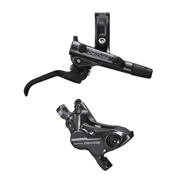 Shimano Deore BL-M6100 hidraulisko disku bremžu rokturis ar BR-M6120 suports | Labā | Aizmugurējā | Metāliskā krāsā