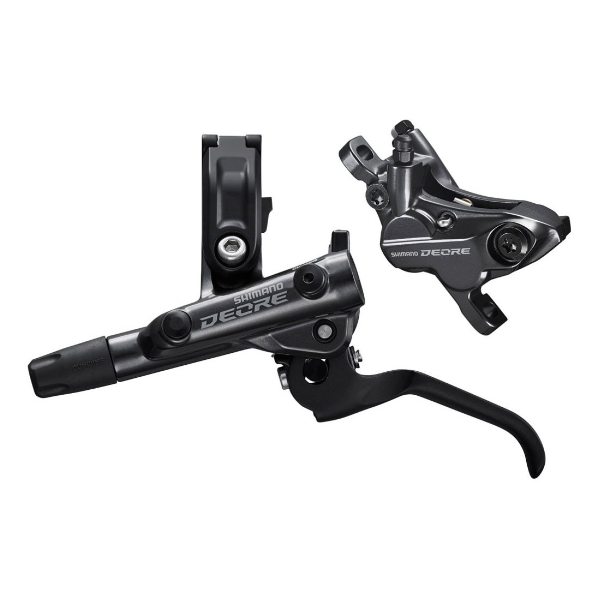 Shimano Deore BL-M6100 hidraulisko disku bremžu rokturis ar BR-M6120 suportsmentu | Kreisā | Priekšējā | Sveķi