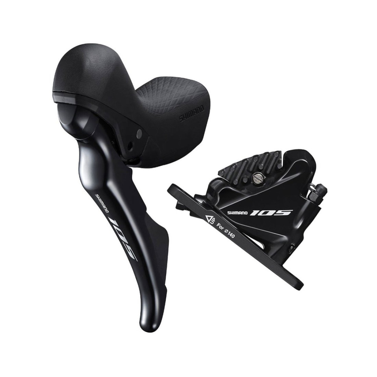 Shimano 105 ST-R7020 pārslēdzēju/bremžu rokturu komplekts ar BR-R7070 suports | 2 ātrumi | Kreisais | Priekšējais