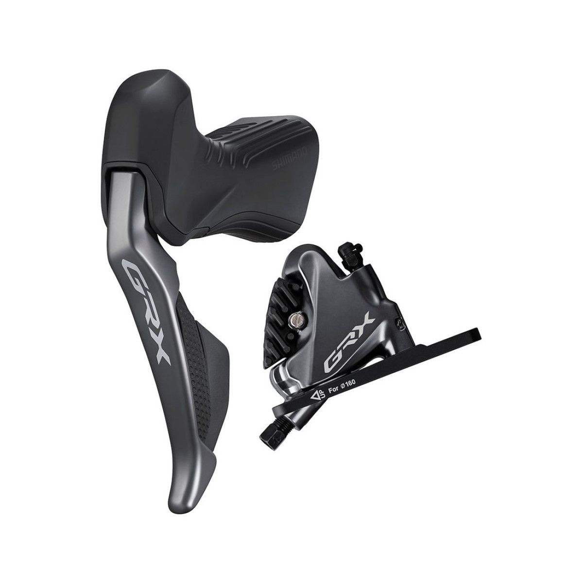 Shimano GRX Di2 ST-RX815 pārslēdzēju/bremžu rokturu komplekts ar BR-RX810 suports | 2 ātrumi | Kreisā | Priekšējā | Priekšējā
