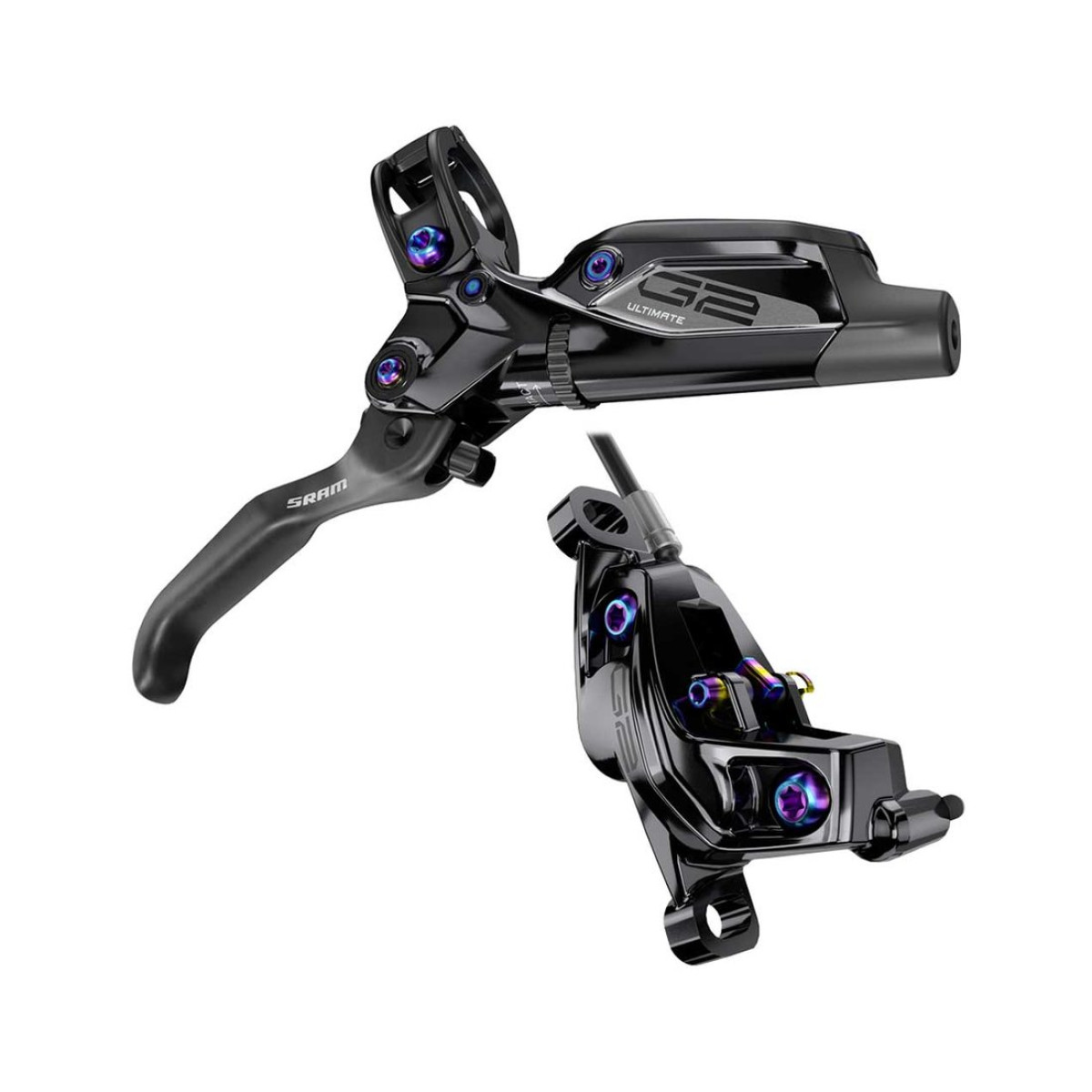 SRAM G2 Ultimate hidraulisko disku bremžu rokturis ar suports | Kreisā | Priekšējā | Rainbow