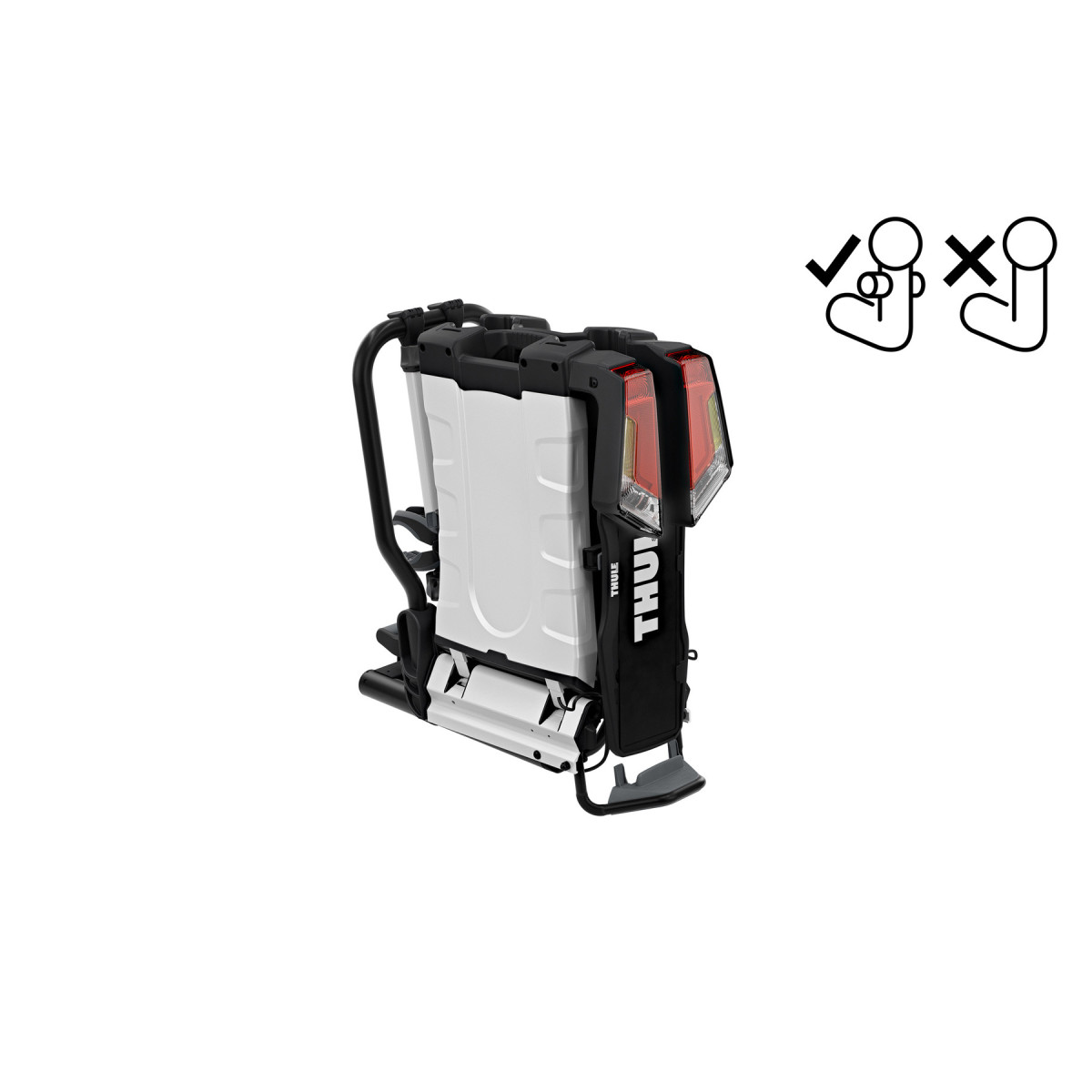 Thule EasyFold XT FIX4BIKE velosipēdu turētājs | 2 velosipēdi | Black - Aluminium