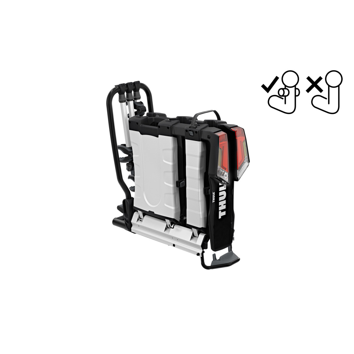 Thule EasyFold XT FIX4BIKE velosipēdu turētājs | 3 velosipēdiem | Black - Aluminium