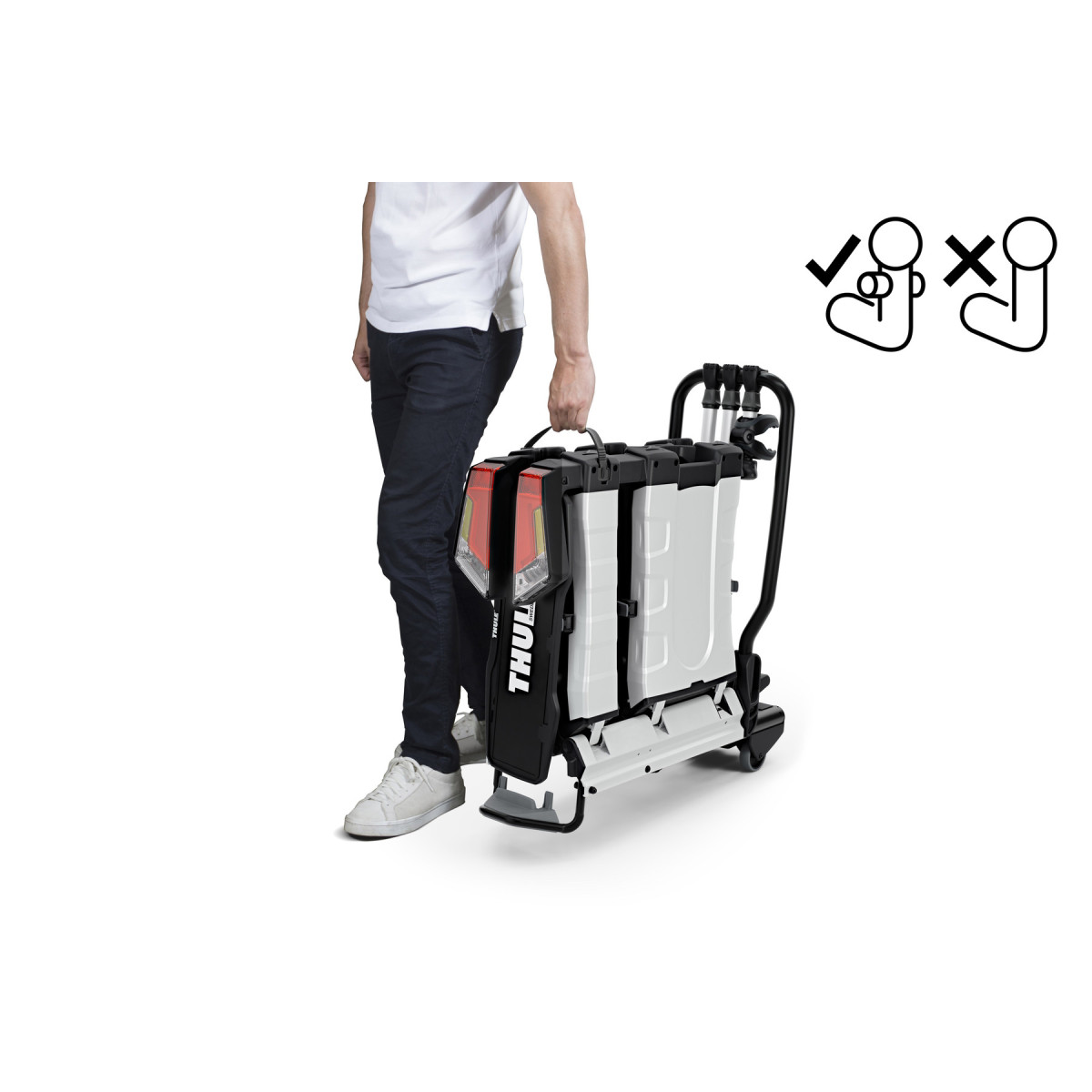 Thule EasyFold XT FIX4BIKE velosipēdu turētājs | 3 velosipēdiem | Black - Aluminium
