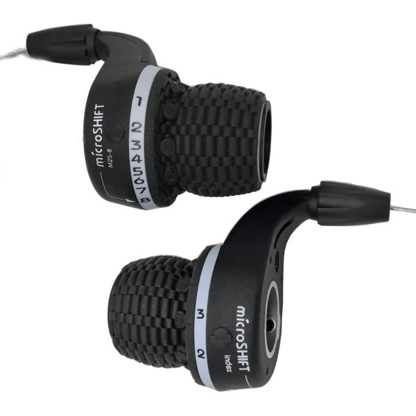 microSHIFT MS25-6 Twist pārslēdzēja rokturi, 3x6 ātrumi