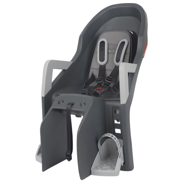 Polisport Guppy Maxi+ CFS bērnu velosipēda sēdeklis | Dark Grey - Silver