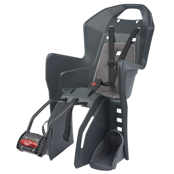 Polisport Koolah FF bērnu velosipēda sēdeklis |  Dark Grey - Silver