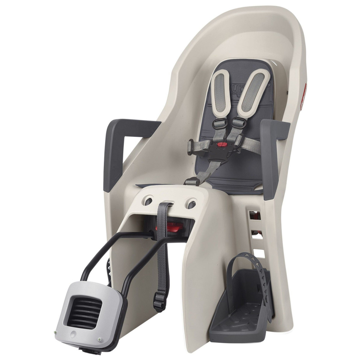Polisport Guppy Maxi+ RS bērnu velosipēda sēdeklis | Cream - Grey