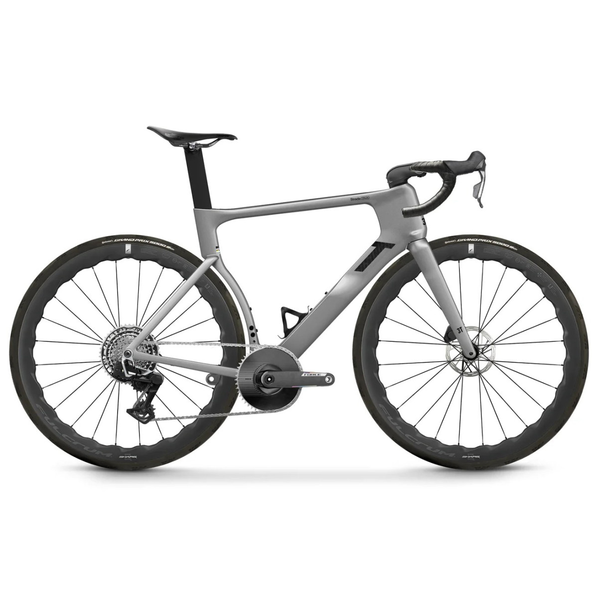 3T Strada Italia šosejas velosipēds | SRAM Force XPLR AXS 1x13 | Fulcrum Sharq 42 | Argento