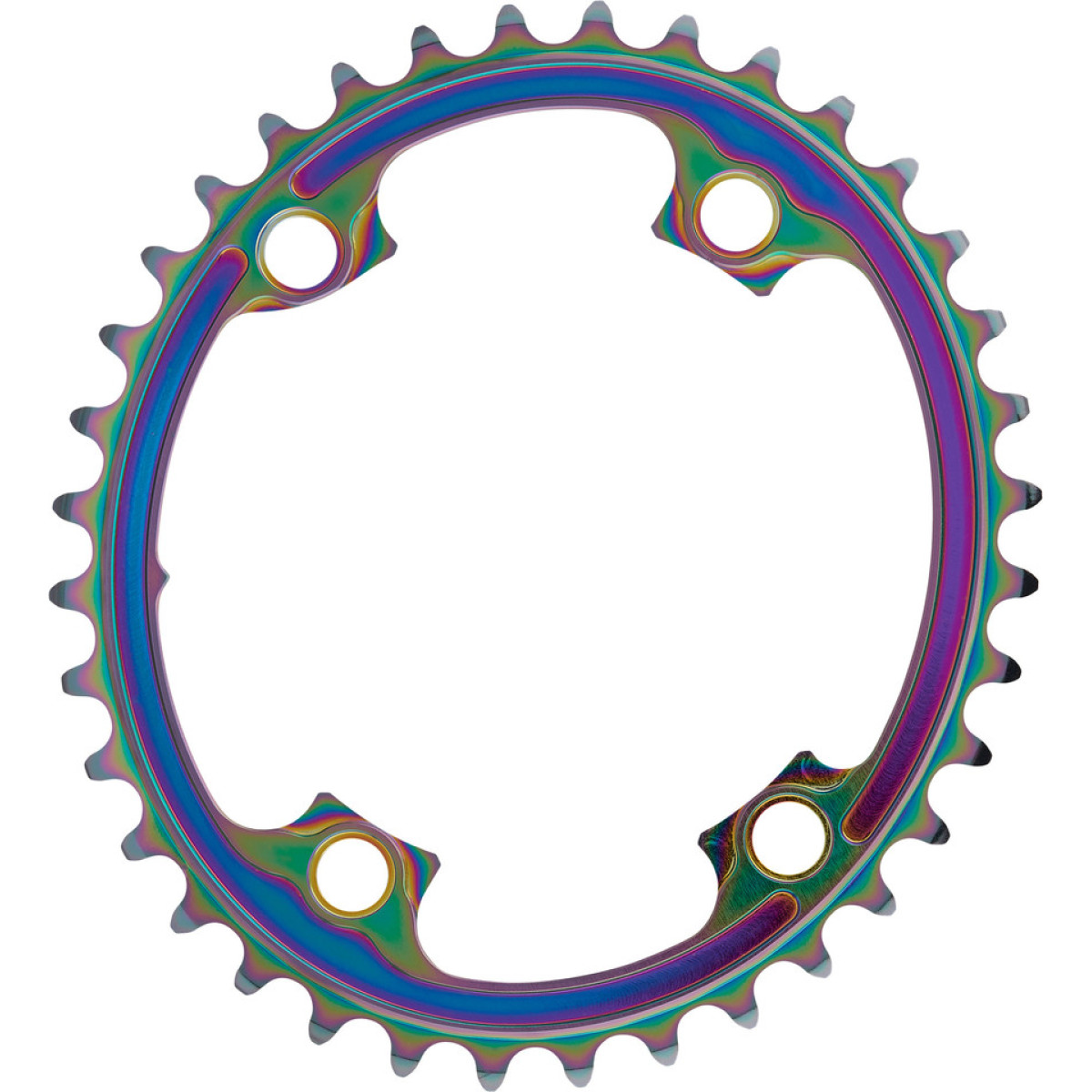 AbsoluteBlack Road Oval Premium Shimano 9100/8000/7000 zobrats | 110 BCD | 2x12/11/10 ātrumu | Rainbow