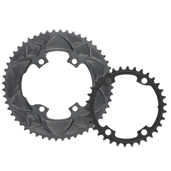 AbsoluteBlack Premium Shimano Dura-Ace 9100/Ultegra 8000/105 R7000 zobrats | 110 BCD | 2x11/10 ātrumu AbsoluteBlack Premium Shimano Dura-Ace 9100/Ultegra 8000/105 R7000 zobrats | 110 BCD | 2x11/10 ātrumu