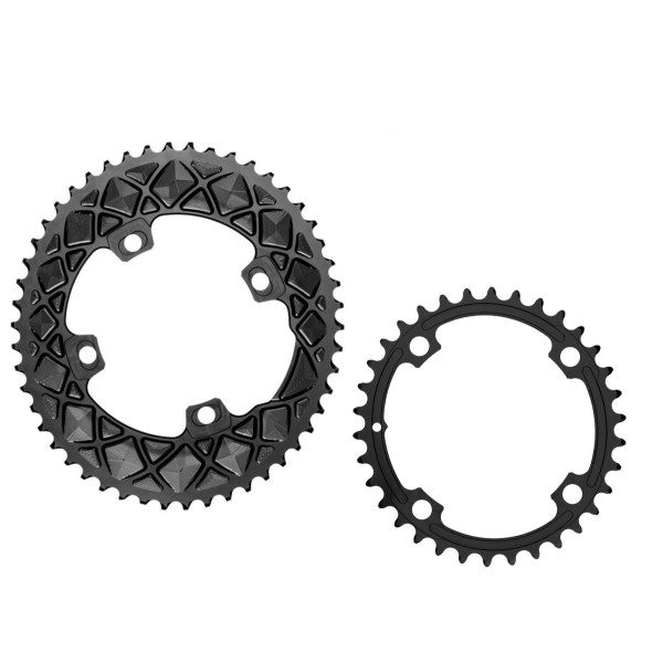 AbsoluteBlack Road Oval FSA Gossamer, SL-K & K-Force zobrats | 110 BCD | 2x11/10 ātrumu AbsoluteBlack Road Oval FSA Gossamer, SL-K & K-Force zobrats | 110 BCD | 2x11/10 ātrumu