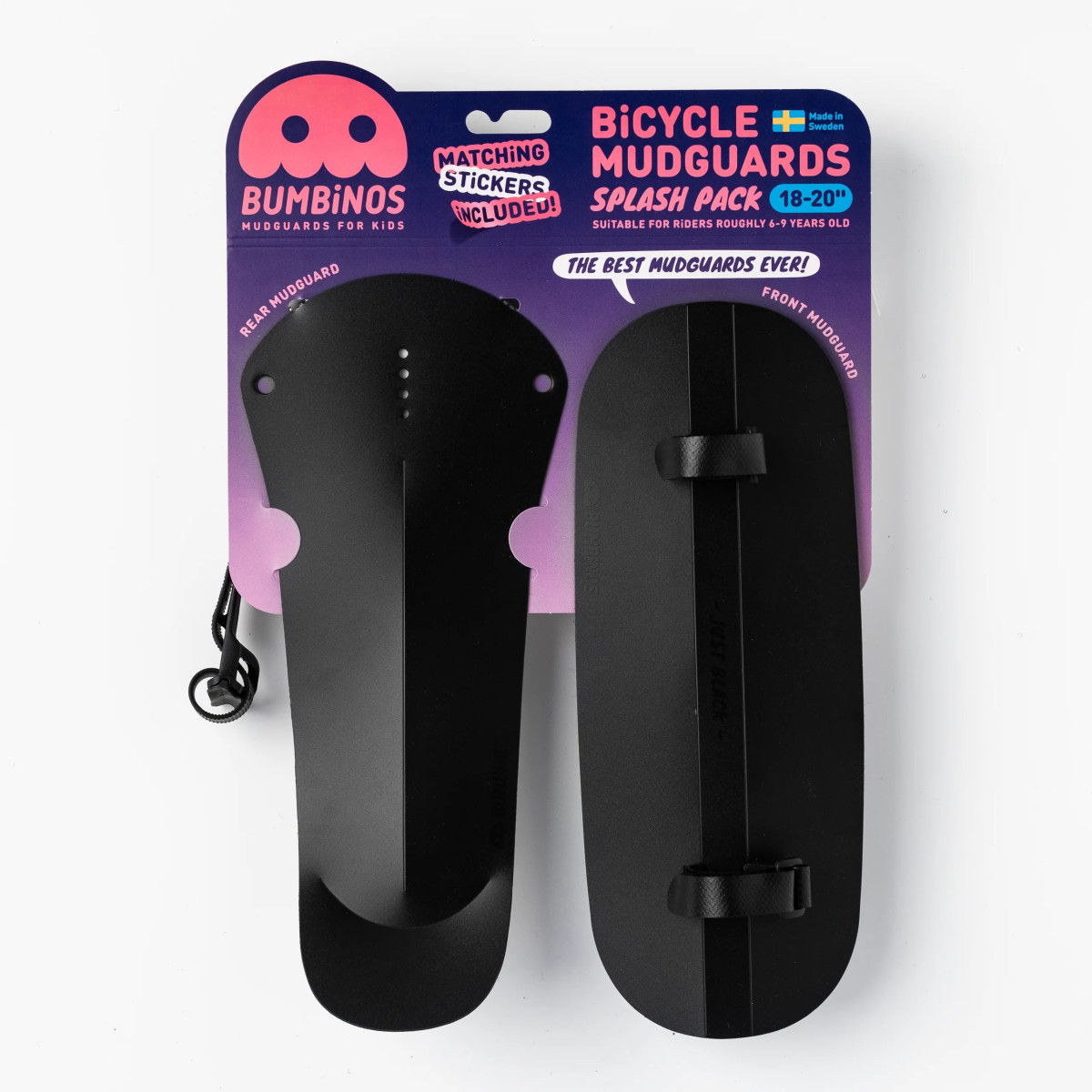 Ass Savers Bumbinos dubļusargu komplekts | 18-20" | Just Black