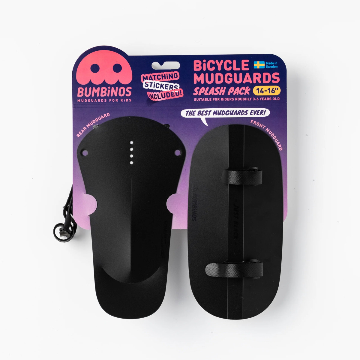 Ass Savers Bumbinos dubļusargu komplekts | 14-16" | Just Black
