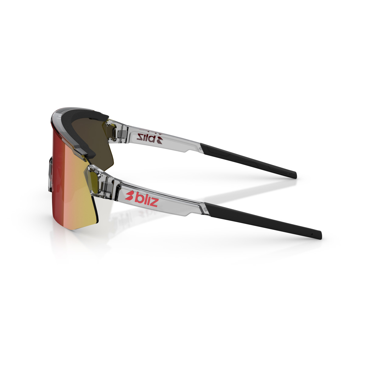 BLIZ Breeze saulesbrilles | Transparent Dark Grey - Red