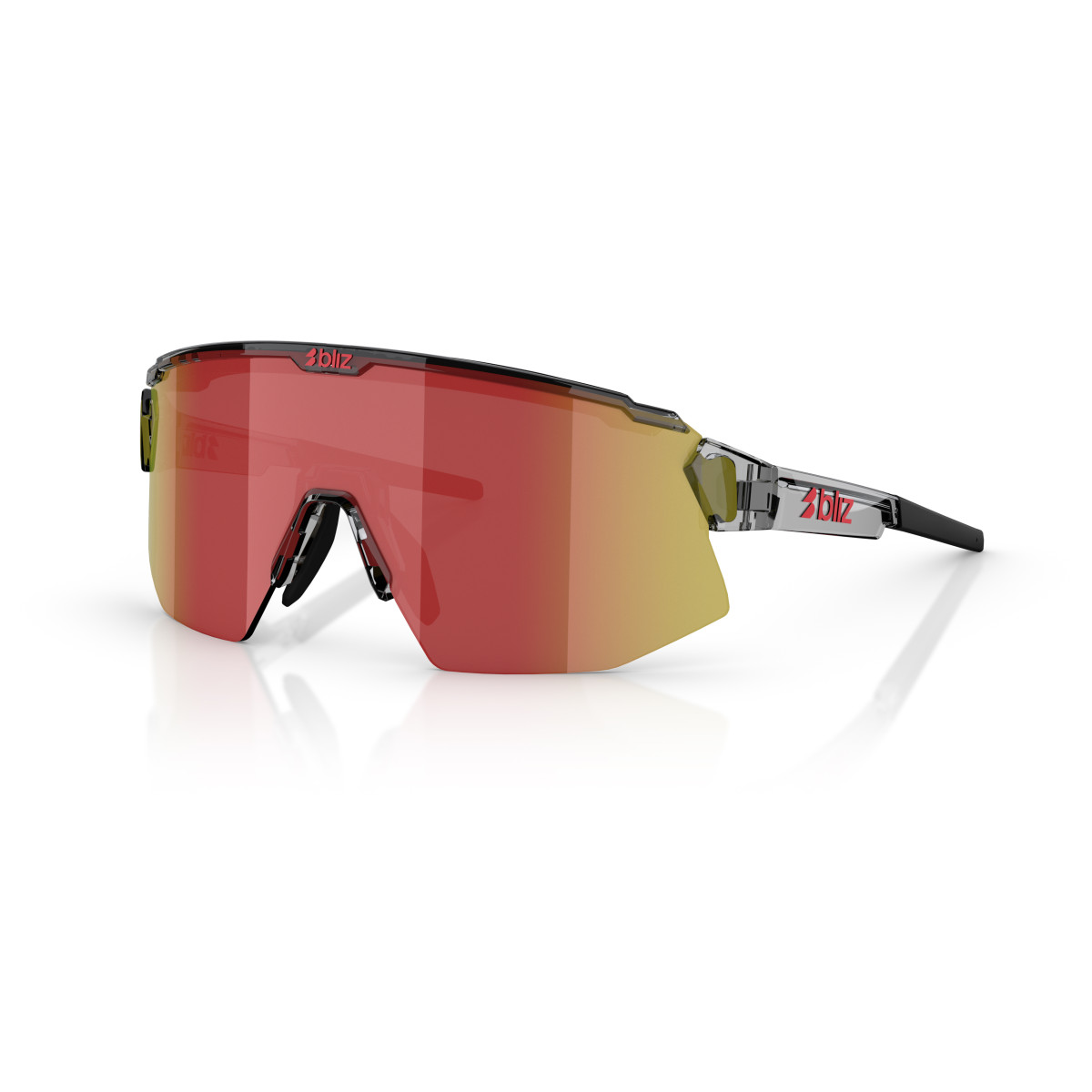 BLIZ Breeze saulesbrilles | Transparent Dark Grey - Red