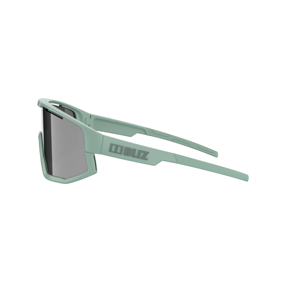 BLIZ Fusion Small saulesbrilles | Matte Green - Smoke Mirror Silver