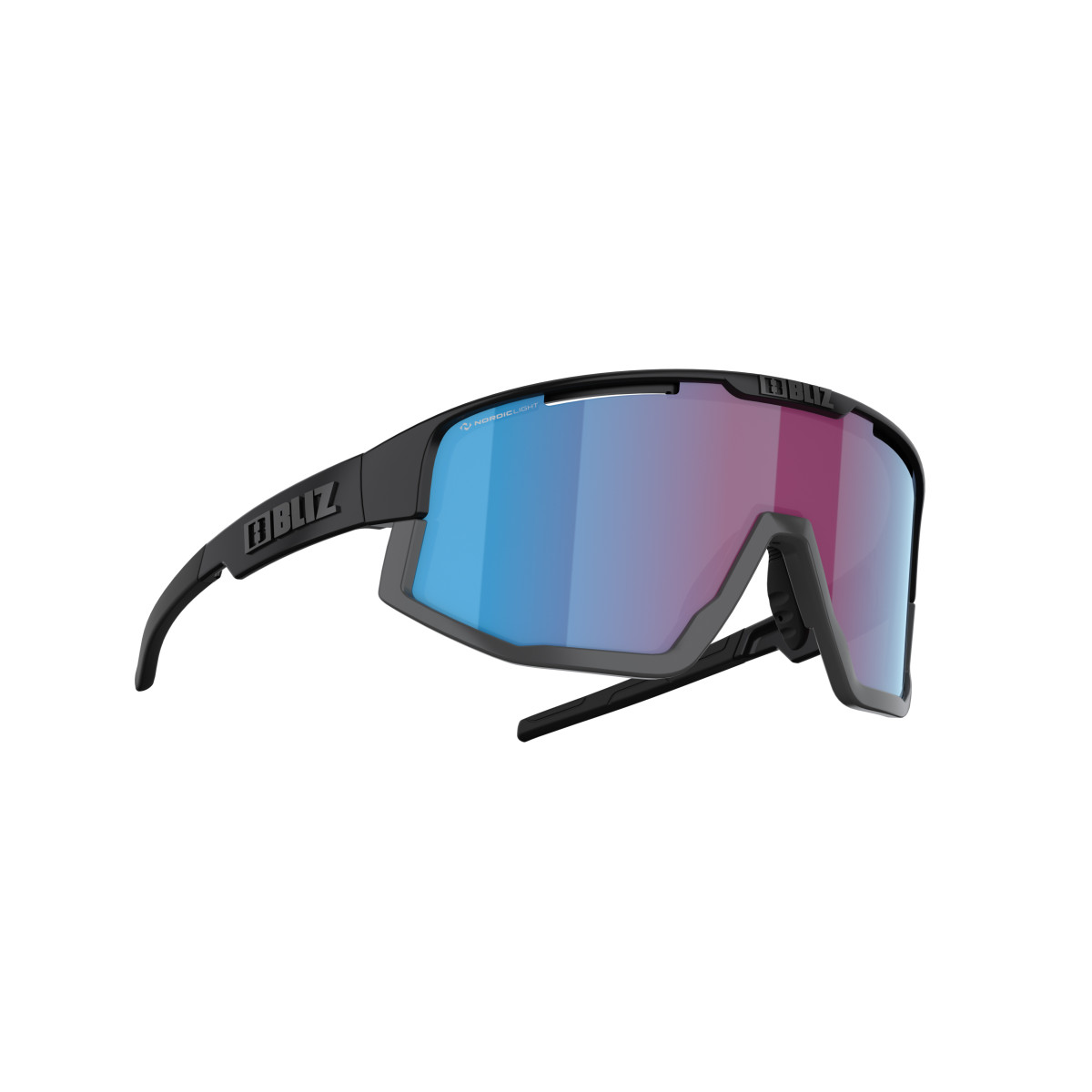 BLIZ Fusion Small saulesbrilles | Nano Optics - Nordic Light | Matte Black - Rose Violet Blue