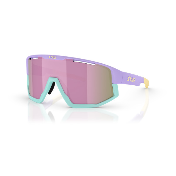 BLIZ Fusion saulesbrilles | Pastel Purple Yellow Logo - Brown Pink