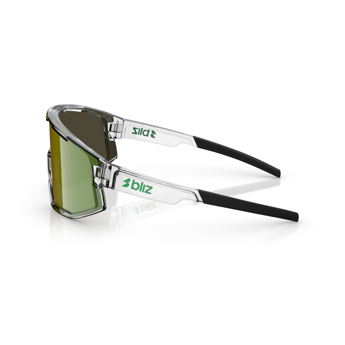 BLIZ Fusion saulesbrilles | Transparent White - Green
