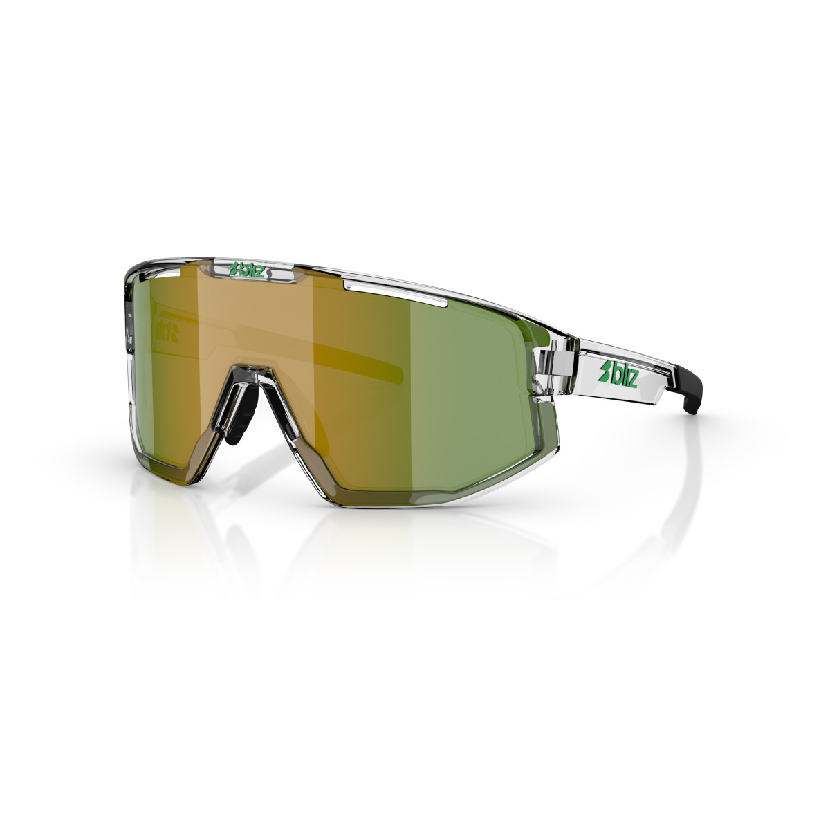 BLIZ Fusion saulesbrilles | Transparent White - Green