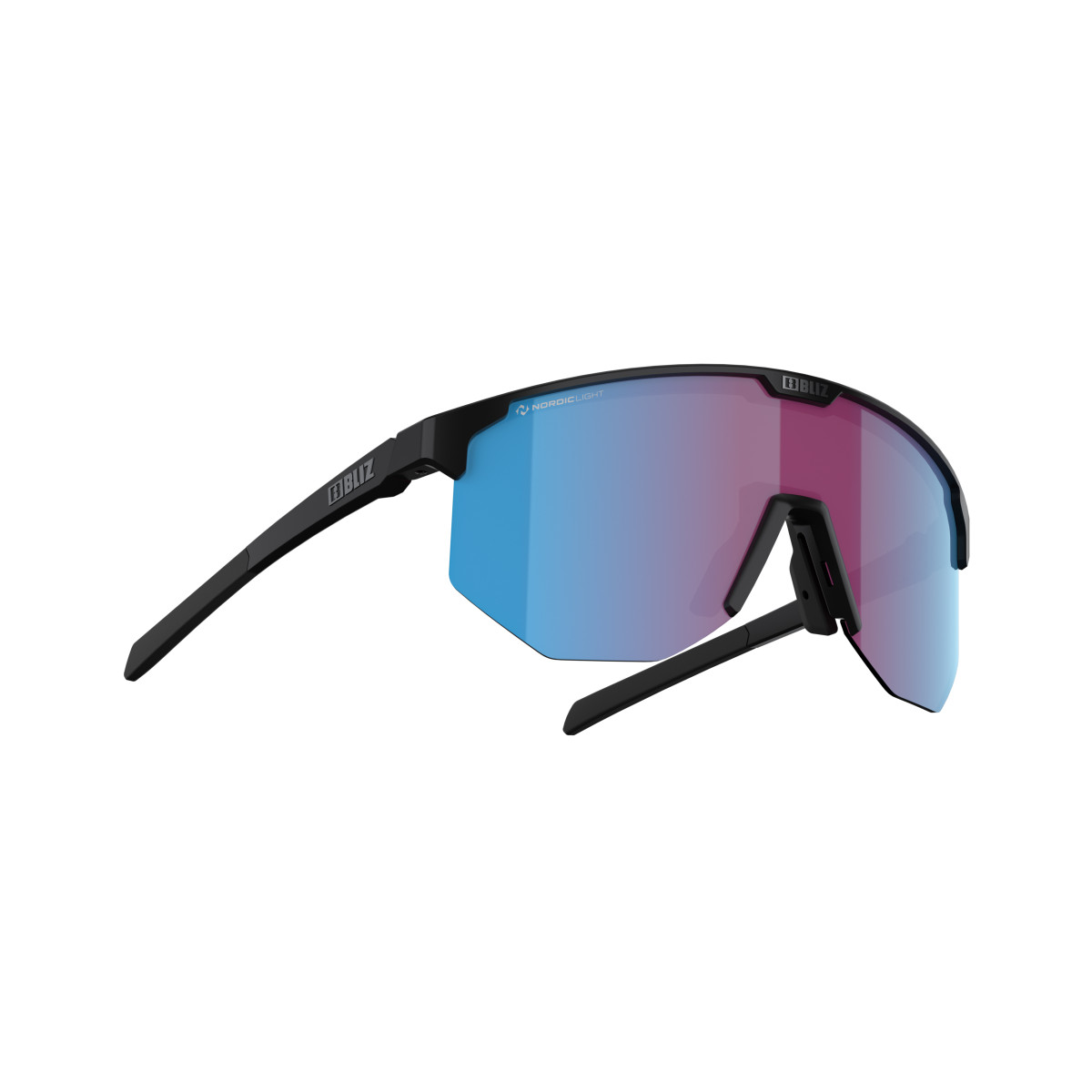 BLIZ Hero saulesbrilles | Nano Optics - Nordic Light | Matt Black - Rose Violet Blue