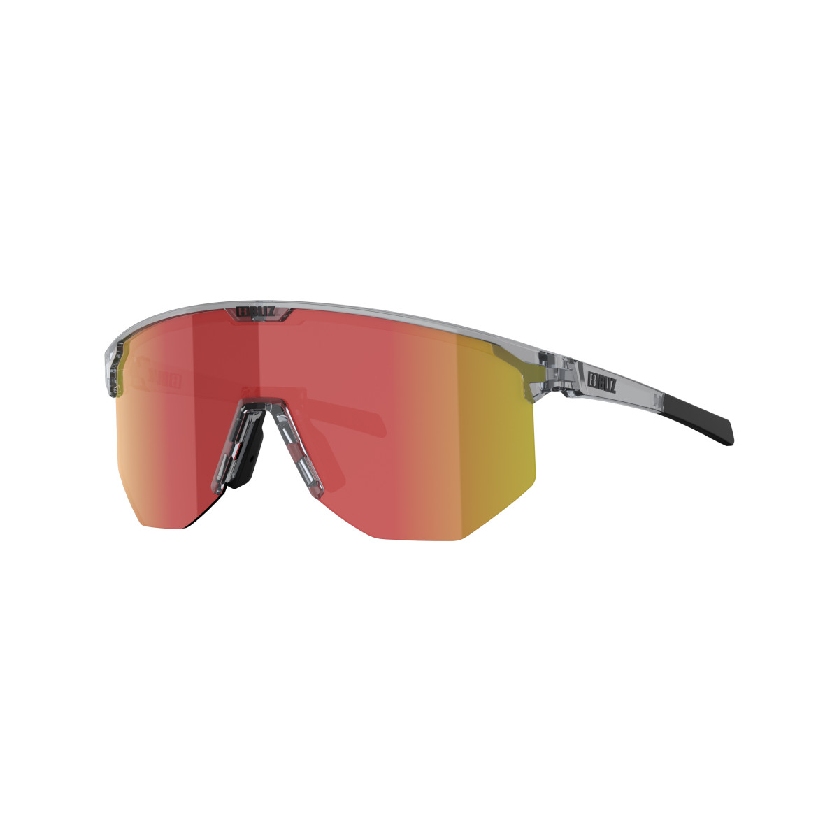 BLIZ Hero saulesbrilles | Transparent Dark Grey - Brown Red 