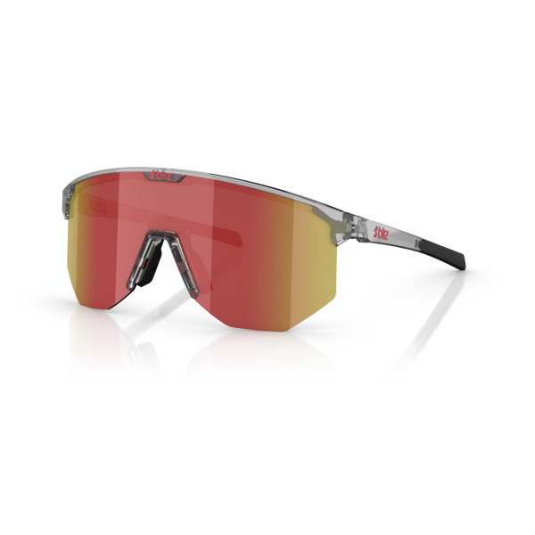 BLIZ Hero saulesbrilles | Transparent Dark Grey - Red