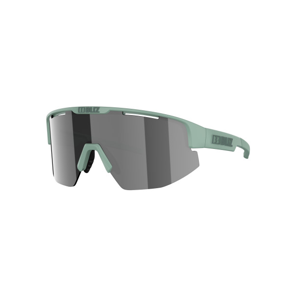 BLIZ Matrix Small saulesbrilles | Matte Green - Smoke Mirror Silver