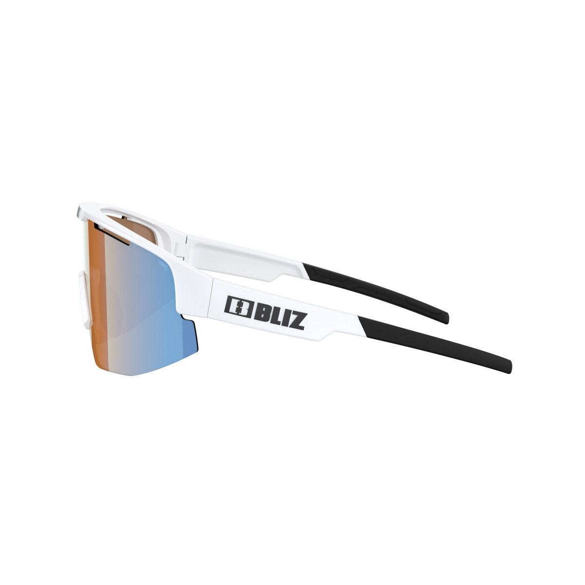 BLIZ Matrix Small saulesbrilles | Nano Optics - Nordic Light | Matte White - Coral Orange Blue