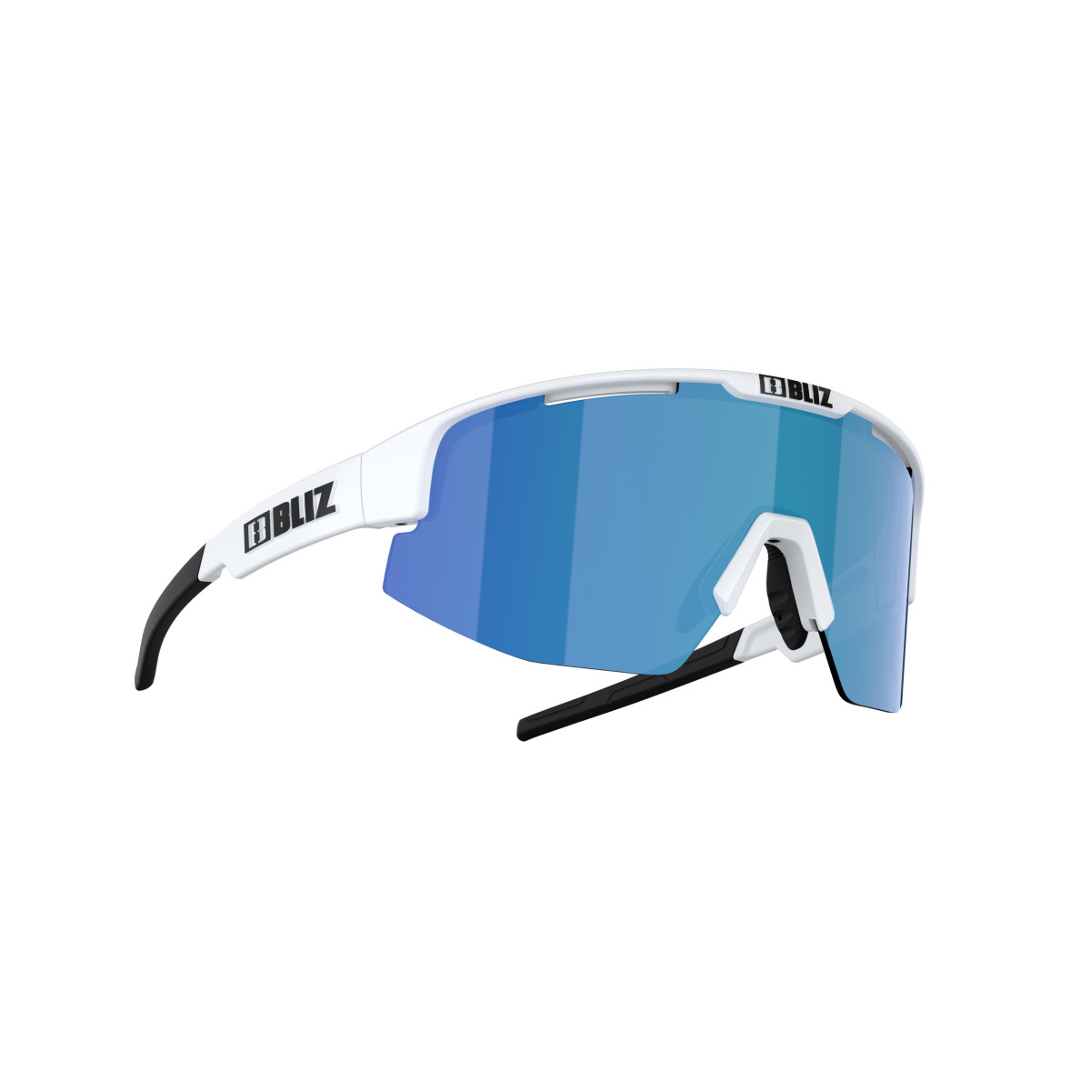 BLIZ Matrix Small saulesbrilles | White - Smoke Blue